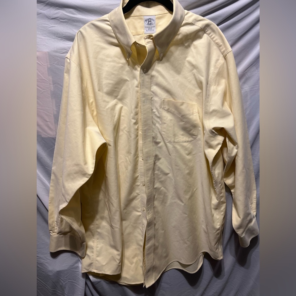 Brooks Brothers Light Yellow Button-Down Shirt